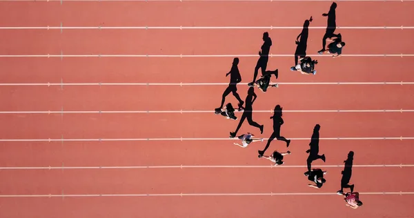 Treino na pista de atletismo (exemplo)